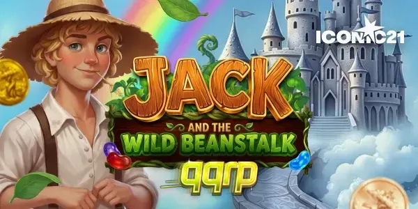 Tampilan visual slot Jack and the Wild Beanstalk dengan tema tanaman kacang ajaib.